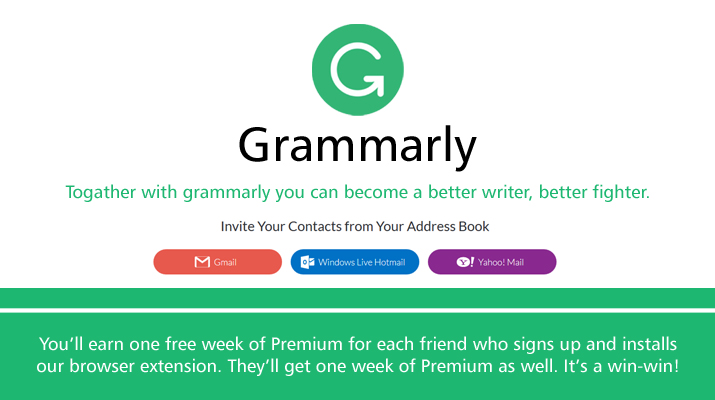 grammarly one week free