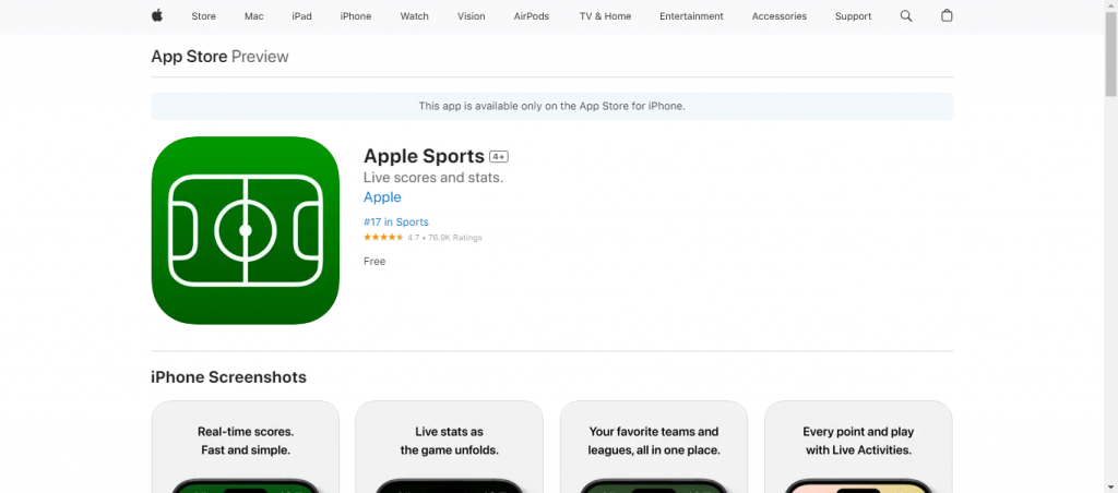 Apple Sports Update Comes Right Ahead of Football Season