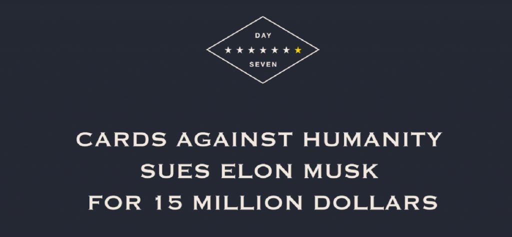 Cards Against Humanity Is Suing Elon Musk For $15 Million