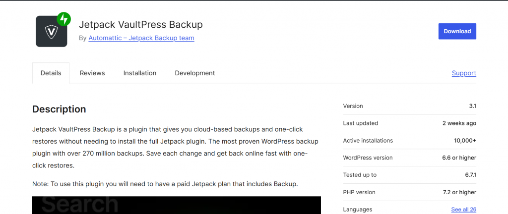 best wordpress backup plugin